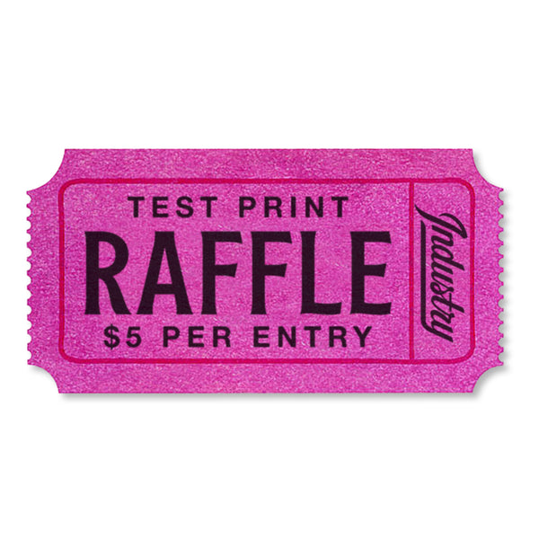 INDUSTRY TEST PRINT RAFFLE TICKET